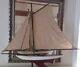 Sale! Vtg Lg Wooden Model Sailing Pond Yacht Ship Boat Bluebell Myc Decorative