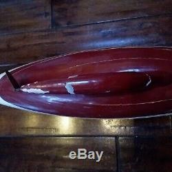 SALE! Vtg Lg Wooden Model Sailing Pond Yacht Ship Boat Bluebell MYC Decorative