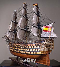 SANTISIMA TRINIDAD 44 wood model ship large scaled Spanish sailing boat