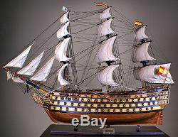 SANTISIMA TRINIDAD 44 wood model ship large scaled Spanish sailing boat