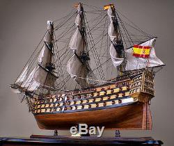 SANTISIMA TRINIDAD 44 wood model ship large scaled Spanish sailing boat