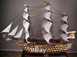 SANTISIMA TRINIDAD 44 wood model ship large scaled Spanish sailing boat