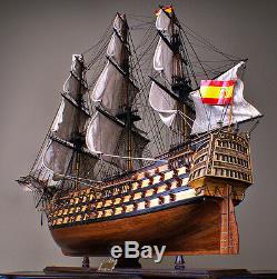 SANTISIMA TRINIDAD 44 wood model ship large scaled Spanish sailing boat