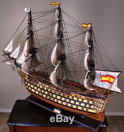 SANTISIMA TRINIDAD 44 wood model ship large scaled Spanish sailing boat