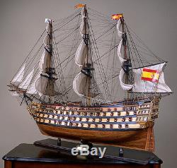 SANTISIMA TRINIDAD 44 wood model ship large scaled Spanish sailing boat