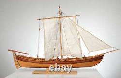 SMYRNA BOAT MODEL, Sailing Ship Model, Wooden Sailboat Ornament Center Piece