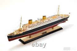 SS Bremen German Ocean Liner Wooden Ship Model LED Lights 38 Scale 1300