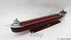 SS Edmund Fitzgerald Commercial Ship Model 27.5? Wooden Ship Model