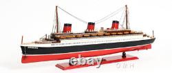 SS Normandie French Ocean Liner Wooden Model Cruise Ship 41 Fully Assembled New