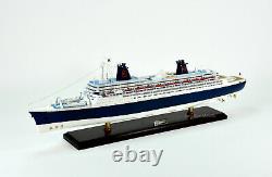 SS Norway Ocean Liner Handmade Wooden Ship Model 40