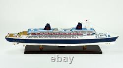 SS Norway Ocean Liner Handmade Wooden Ship Model 40