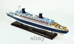 SS Norway Ocean Liner Handmade Wooden Ship Model 40