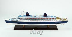 SS Norway Ocean Liner Handmade Wooden Ship Model 40