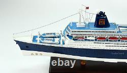 SS Norway Ocean Liner Handmade Wooden Ship Model 40