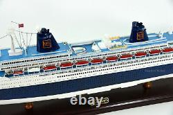 SS Norway Ocean Liner Handmade Wooden Ship Model 40