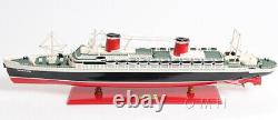 SS United States Ocean Liner Wooden Model 32 Cruise Ship Fully Assembled Boat