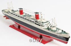 SS United States Ocean Liner Wooden Model 32 Cruise Ship Fully Assembled Boat