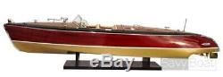 STAN CRAFT TORPEDO 28 Wood Model Boat L 67 cm Handmade US Speed Boat Handcraft