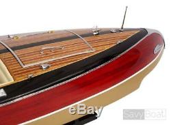 STAN CRAFT TORPEDO 28 Wood Model Boat L 67 cm Handmade US Speed Boat Handcraft