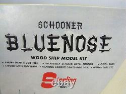 STERLING #D6 BLUENOSE SCHOONER BOAT KIT Balsa Wood Ship Model METAL FITTINGS