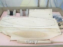 STERLING #D6 BLUENOSE SCHOONER BOAT KIT Balsa Wood Ship Model METAL FITTINGS