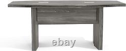 Safco Mayline Aberdeen 6' Boat Shape Conference Table, Gray Steel Tf, ModelACTB