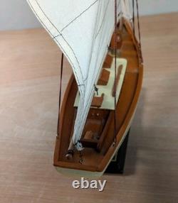 Sailboat Ship Handcrafted 1930s Classic Yacht Model AS134 22 x 22.75 x 4.75