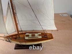 Sailboat Ship Handcrafted 1930s Classic Yacht Model AS134 22 x 22.75 x 4.75