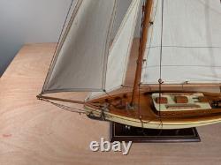 Sailboat Ship Handcrafted 1930s Classic Yacht Model AS134 22 x 22.75 x 4.75