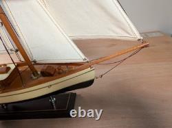Sailboat Ship Handcrafted 1930s Classic Yacht Model AS134 22 x 22.75 x 4.75