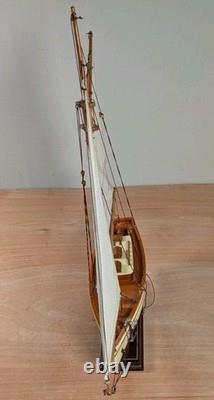 Sailboat Ship Handcrafted 1930s Classic Yacht Model AS134 22 x 22.75 x 4.75