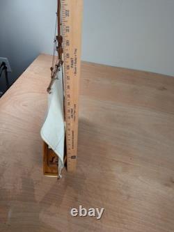 Sailboat Ship Handcrafted 1930s Classic Yacht Model AS134 22 x 22.75 x 4.75