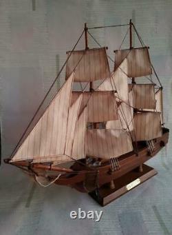 Sailboat Ship Handmade Wood Large Decor Nautical Model Wooden Vintage Boat Rare