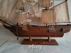 Sailboat Ship Handmade Wood Large Decor Nautical Model Wooden Vintage Boat Rare