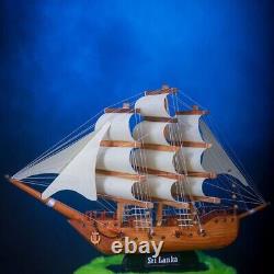 Sailboat Wooden Model Ship Classical Wooden Sailing Boat Scale Decoration Wooden