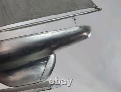 Sailing vessel Sailboat Model nautical 21.5 Boat vtg 1900's yacht silver paint