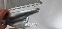 Sailing vessel Sailboat Model nautical 21.5 Boat vtg 1900's yacht silver paint