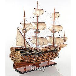 Saint Esprit French Wooden Model 33 Tall Ship Sailboat Fully Built Boat New