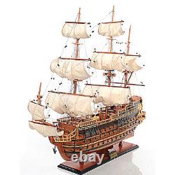 Saint Esprit French Wooden Model 33 Tall Ship Sailboat Fully Built Boat New