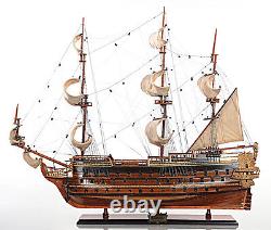 Saint Esprit French Wooden Model 33 Tall Ship Sailboat Fully Built Boat New