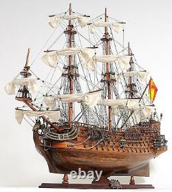 San Felipe Spanish Armada Galleon Tall Ship 37 Wood Model Sailboat Assembled