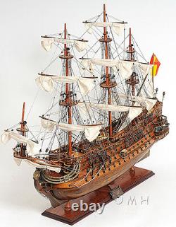 San Felipe Spanish Armada Galleon Tall Ship 37 Wood Model Sailboat Assembled