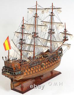 San Felipe Spanish Armada Galleon Tall Ship 37 Wood Model Sailboat Assembled