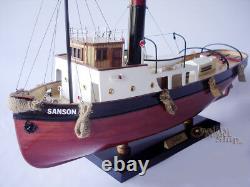 Sanson Wooden Tug Boat Model Display Ready