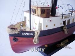 Sanson Wooden Tug Boat Model Display Ready