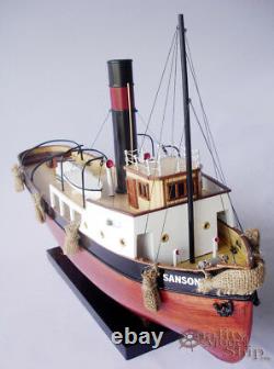 Sanson Wooden Tug Boat Model Display Ready