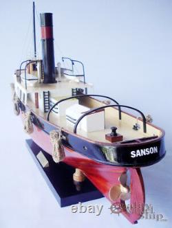 Sanson Wooden Tug Boat Model Display Ready