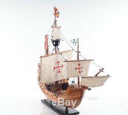 Santa Maria Christopher Columbus Flagship Tall Ship 29 Built Wood Model Boat