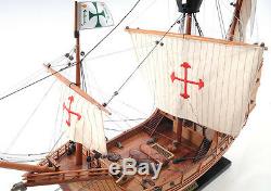 Santa Maria Christopher Columbus Flagship Tall Ship 29 Built Wood Model Boat