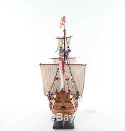 Santa Maria Christopher Columbus Flagship Tall Ship 29 Built Wood Model Boat